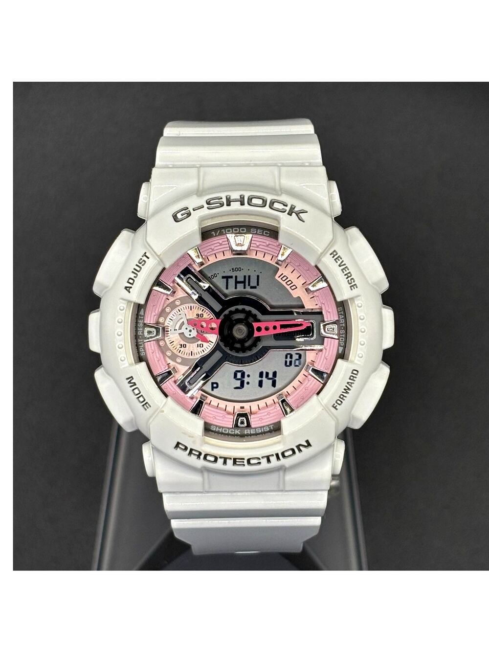 Casio G-Shock GMA-S110MP-4A White Pink Analog Digital Women's Watch